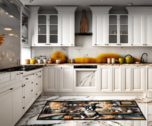 Load image into Gallery viewer, Boston Terrier Fall Kitchen Pumpkins Runner Mat 28x58