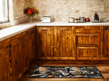 Load image into Gallery viewer, Boston Terrier Fall Kitchen Pumpkins Runner Mat 28x58
