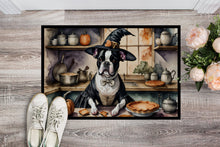 Load image into Gallery viewer, Boston Terrier Fall Kitchen Pumpkins Doormat - 24x36 Decorative Floor Mat – Indoor/Outdoor Rug with Artistic Flair