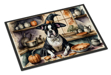 Load image into Gallery viewer, Boston Terrier Fall Kitchen Pumpkins Doormat - 24x36 Decorative Floor Mat – Indoor/Outdoor Rug with Artistic Flair