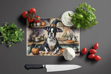 Load image into Gallery viewer, Boston Terrier Fall Kitchen Pumpkins Glass Cutting Boards – Durable, Decorative Kitchen Art Large