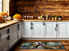 Load image into Gallery viewer, Boston Terrier Fall Kitchen Pumpkins Runner Mat 28x58