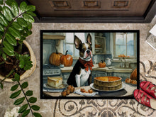 Load image into Gallery viewer, Boston Terrier Fall Kitchen Pumpkins Doormat -  18x27 Decorative Floor Mat – Indoor/Outdoor Rug