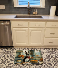 Load image into Gallery viewer, Boston Terrier Fall Kitchen Pumpkins Memory Foam Kitchen Mat