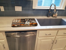 Load image into Gallery viewer, Boxer Fall Kitchen Pumpkins Dish Drying Mat