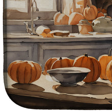 Load image into Gallery viewer, Boxer Fall Kitchen Pumpkins Dish Drying Mat