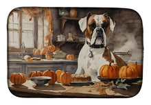 Load image into Gallery viewer, Boxer Fall Kitchen Pumpkins Dish Drying Mat