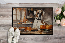 Load image into Gallery viewer, Boxer Fall Kitchen Pumpkins Doormat -  18x27 Decorative Floor Mat – Indoor/Outdoor Rug