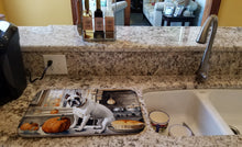 Load image into Gallery viewer, Boxer Fall Kitchen Pumpkins Dish Drying Mat