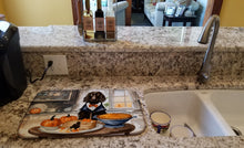 Load image into Gallery viewer, Boykin Spaniel Fall Kitchen Pumpkins Dish Drying Mat