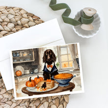 Load image into Gallery viewer, Boykin Spaniel Fall Kitchen Pumpkins Greeting Cards -  Blank Note Cards – 8-Pack of Artist-Designed Cards with Envelopes