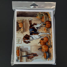 Load image into Gallery viewer, Brittany Fall Kitchen Pumpkins Greeting Cards -  Blank Note Cards – 8-Pack of Artist-Designed Cards with Envelopes