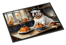 Load image into Gallery viewer, English Bulldog Fall Kitchen Pumpkins Doormat -  18x27 Decorative Floor Mat – Indoor/Outdoor Rug