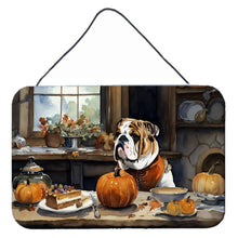 Load image into Gallery viewer, English Bulldog Fall Kitchen Pumpkins Wall or Door Hanging Prints