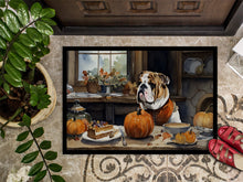 Load image into Gallery viewer, English Bulldog Fall Kitchen Pumpkins Doormat -  18x27 Decorative Floor Mat – Indoor/Outdoor Rug