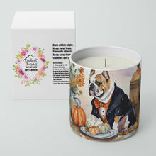 Load image into Gallery viewer, English Bulldog Fall Kitchen Pumpkins Decorative Soy Candle