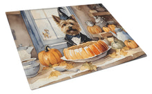 Load image into Gallery viewer, Cairn Terrier Fall Kitchen Pumpkins Glass Cutting Boards – Durable, Decorative Kitchen Art Large