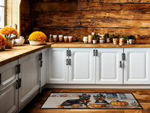 Load image into Gallery viewer, Cairn Terrier Fall Kitchen Pumpkins Runner Mat 28x58