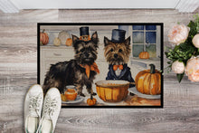 Load image into Gallery viewer, Cairn Terrier Fall Kitchen Pumpkins Doormat - 24x36 Decorative Floor Mat – Indoor/Outdoor Rug with Artistic Flair