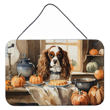 Load image into Gallery viewer, Cavalier Spaniel Fall Kitchen Pumpkins Wall or Door Hanging Prints