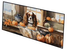 Load image into Gallery viewer, Cavalier Spaniel Fall Kitchen Pumpkins Runner Mat 28x58