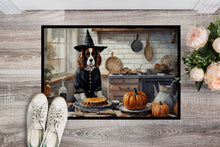 Load image into Gallery viewer, Cavalier Spaniel Fall Kitchen Pumpkins Doormat -  18x27 Decorative Floor Mat – Indoor/Outdoor Rug