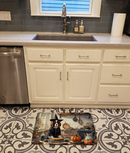 Load image into Gallery viewer, Cavalier Spaniel Fall Kitchen Pumpkins Memory Foam Kitchen Mat