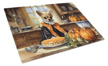 Load image into Gallery viewer, Chihuahua Fall Kitchen Pumpkins Glass Cutting Boards – Durable, Decorative Kitchen Art Large