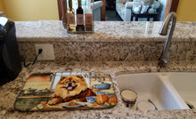 Load image into Gallery viewer, Chow Chow Fall Kitchen Pumpkins Dish Drying Mat