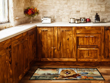 Load image into Gallery viewer, Chow Chow Fall Kitchen Pumpkins Runner Mat 28x58