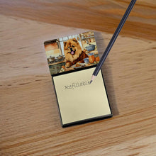 Load image into Gallery viewer, Chow Chow Fall Kitchen Pumpkins Sticky Note Holder- Refiilable Desk Accessory Note Pad