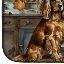 Load image into Gallery viewer, Cocker Spaniel Fall Kitchen Pumpkins Dish Drying Mat