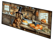 Load image into Gallery viewer, Cocker Spaniel Fall Kitchen Pumpkins Runner Mat 28x58