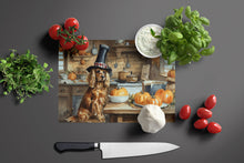 Load image into Gallery viewer, Cocker Spaniel Fall Kitchen Pumpkins Glass Cutting Boards – Durable, Decorative Kitchen Art Large