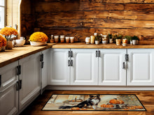 Load image into Gallery viewer, Collie Fall Kitchen Pumpkins Runner Mat 28x58