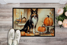 Load image into Gallery viewer, Collie Fall Kitchen Pumpkins Doormat - 24x36 Decorative Floor Mat – Indoor/Outdoor Rug with Artistic Flair