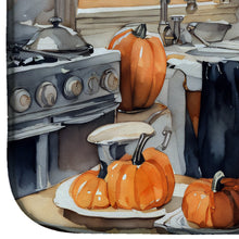 Load image into Gallery viewer, Corgi Fall Kitchen Pumpkins Dish Drying Mat