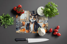 Load image into Gallery viewer, Corgi Fall Kitchen Pumpkins Glass Cutting Boards – Durable, Decorative Kitchen Art Large