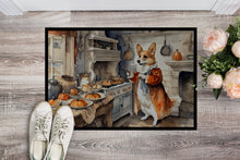 Load image into Gallery viewer, Corgi Fall Kitchen Pumpkins Doormat - 24x36 Decorative Floor Mat – Indoor/Outdoor Rug with Artistic Flair