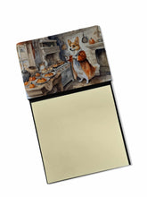 Load image into Gallery viewer, Corgi Fall Kitchen Pumpkins Sticky Note Holder- Refiilable Desk Accessory Note Pad