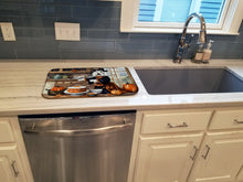 Load image into Gallery viewer, Coton De Tulear Fall Kitchen Pumpkins Dish Drying Mat