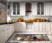 Load image into Gallery viewer, Coton De Tulear Fall Kitchen Pumpkins Runner Mat 28x58