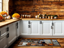 Load image into Gallery viewer, Coton De Tulear Fall Kitchen Pumpkins Runner Mat 28x58