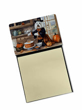 Load image into Gallery viewer, Coton De Tulear Fall Kitchen Pumpkins Sticky Note Holder- Refiilable Desk Accessory Note Pad