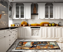 Load image into Gallery viewer, Dachshund Fall Kitchen Pumpkins Runner Mat 28x58