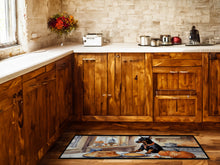 Load image into Gallery viewer, Doberman Pinscher Fall Kitchen Pumpkins Runner Mat 28x58