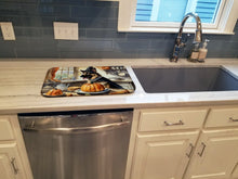 Load image into Gallery viewer, German Shepherd Fall Kitchen Pumpkins Dish Drying Mat