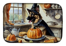Load image into Gallery viewer, German Shepherd Fall Kitchen Pumpkins Dish Drying Mat