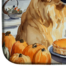Load image into Gallery viewer, Golden Retriever Fall Kitchen Pumpkins Dish Drying Mat