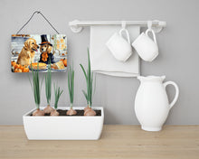 Load image into Gallery viewer, Golden Retriever Fall Kitchen Pumpkins Wall or Door Hanging Prints